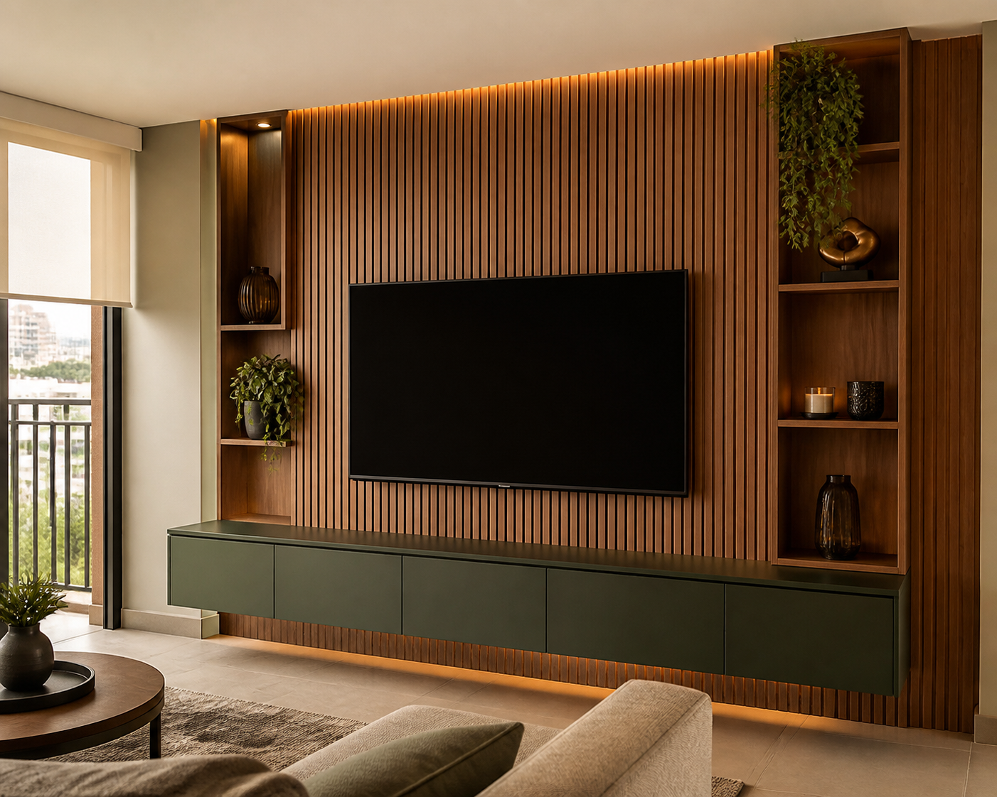 Hall de televisión a medida para apartamento en Bucaramanga